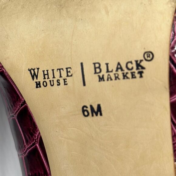 WHBM Size 6M Shoes Heels Pumps Shoes Maddox Faux Alligator - Picture 11 of 15